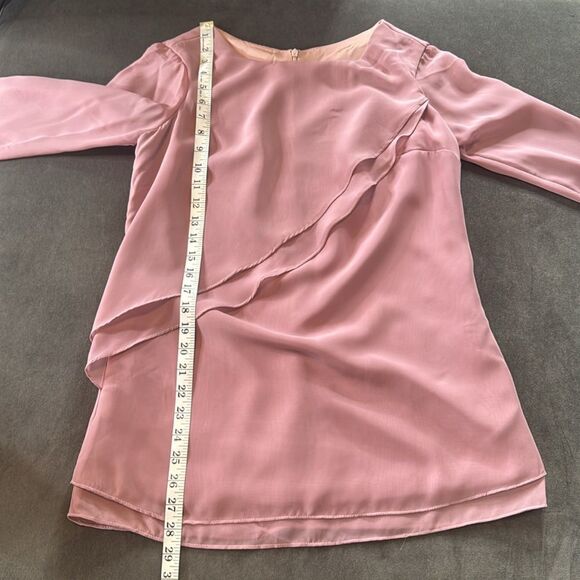 Pink Chiffon Layered Formal Two-Piece Pant Suit Set Mother of Bride Size 10 NEW - Picture 8 of 15